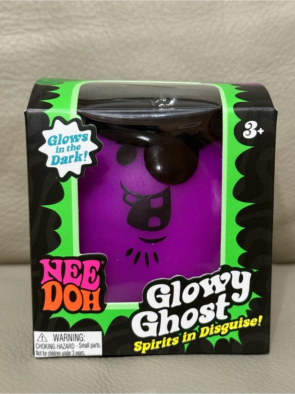 NEW NeeDoh Glowy Ghost Purple Pirate Spirits in Disguise Glows in the Dark